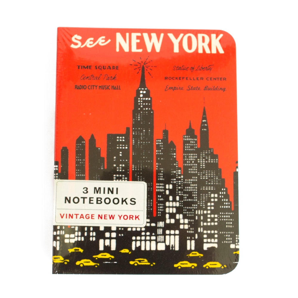 Cavallini, Memo & Notebooks, Art & School, 4"x5.5", Mini, Vintage NYC, 376290